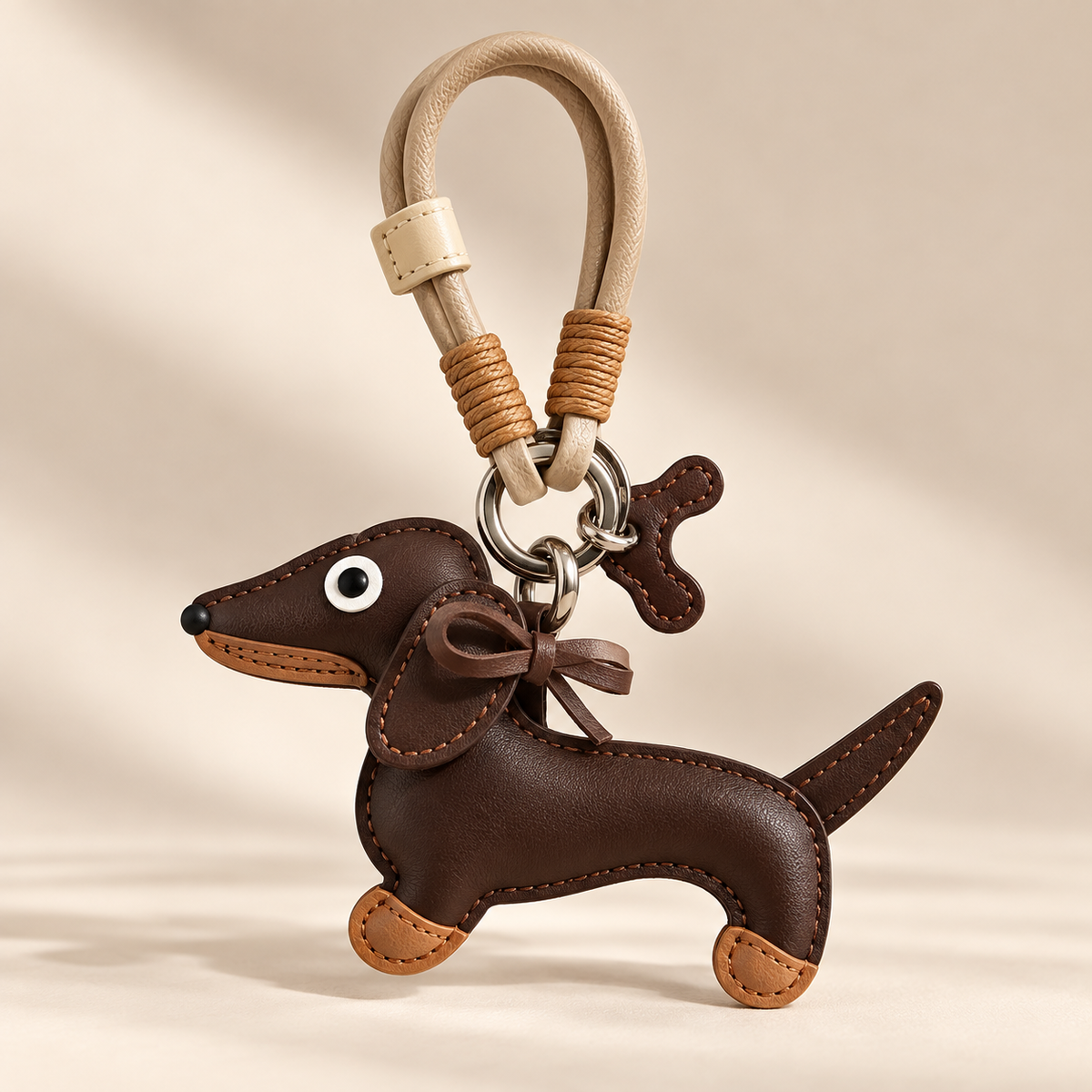 Dachshund PU Leather Keychain